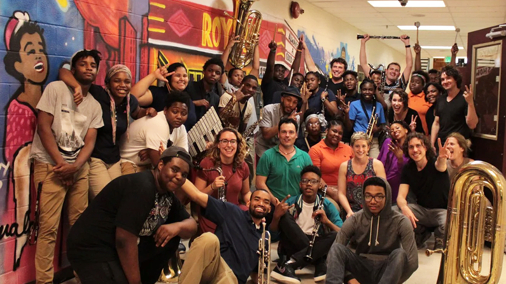 A photo of students attending the Funding the Future live event